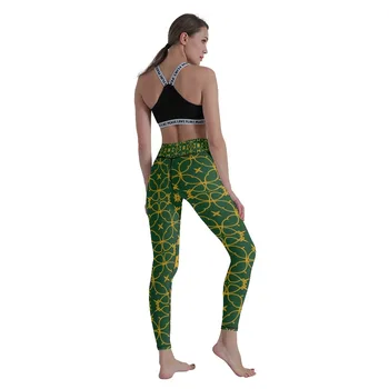 Nyligt Konstrueret af Høj-taljen 3D-Print Kører Fitness Yoga Bukser Ni-punkt Bukser, Leggings Strække Stramme Sweatpants Binde Fødder