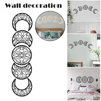 5pcs 3D Wall Stickers Vedhæng Træ-Moon Cyklus Rummelige Skandinaviske Væg Dekoration til Hjemmet Stue, Soveværelse kan C