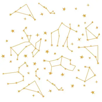 Stjernekonstellationen Flytbare Væg Sticker Stue Loft Baggrund Decal Boligindretning, Klistermærker & Plakater Wall Stickers