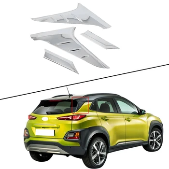 For Hyundai Kona 2018-2020 SUV ABS Forkromet bagrude Spoiler Dække Trim Triple-kantet Pynt Tilbehør til Bilen