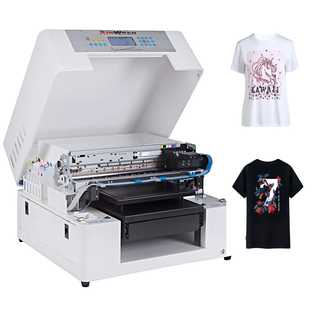 Rabat A3 størrelse 1440dpi industrielle dtg brugerdefineret t-shirt tøjet flatbed printer, trykmaskine / Computer Kontor < www.dreslette.dk
