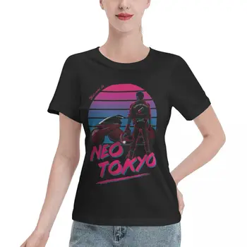Akira Velkommen Til Neo Tokyo Sjov Gave Retro Stil Animationsfilm T-Shirt i Overstørrelse, Kvinder T-Shirt Graphic Tee til Kvinder, der er Beskåret,