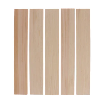 5 Stykker Træ Håndværk Træ Pinde, Dyvler Stænger Træ Mindeplade for Model Gør Woodcraft Træbearbejdning DIY Håndværk 250x40x6mm