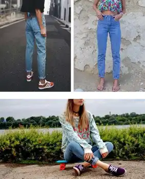 Boyfriend Jeans For Kvinder, Mødre Høj Talje Bukser Casual Vintage Mærke Koreansk Mode Damer Løs Denim Cowboy Bukser Plus Størrelse