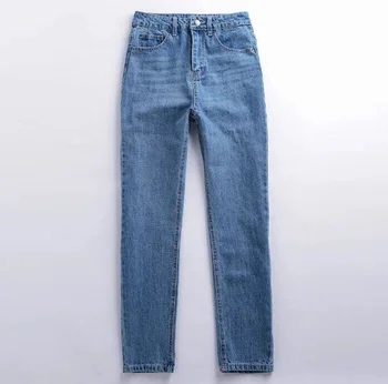 Boyfriend Jeans For Kvinder, Mødre Høj Talje Bukser Casual Vintage Mærke Koreansk Mode Damer Løs Denim Cowboy Bukser Plus Størrelse