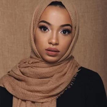 JTVOVO RUNMEIFA 2021New Muslimske Kvinders Bomuld Folder Indpakket Hijab Femme Musulman Dubai Indien Arabiske Islamiske Tørklæde, Turban Sjal Hat