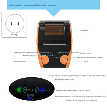 Termisk Printer Mini Understøtter Multi-Sprog Trådløse Bluetooth-Termisk Velegnet til Lager-Takeaway Marked