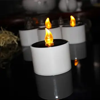 3PCS Kreative LED Candle Multifarvet Lampe Simulering Farve Flamme Te Lys Hjem Bryllup Fødselsdag Dekoration CD