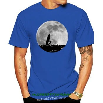 2020 Mode Sommeren Hot salg Windsurfing Full Moon T-shirt i Retro Windsurfing Shirt t-shirt