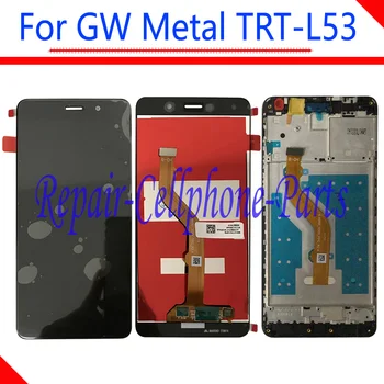 5.5 tommer Guld / Hvid / Sort Full LCD DIsplay + Touch Screen Digitizer Assembly + Frame Cover Til Huawei GW Metal TRT-L53