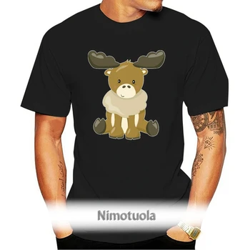 Inktastic Elg Lille Barn T-Shirt Vinteren Dyr Arktiske Kolde Sne Bjergene Søde Trendy Streetwear T-Shirt