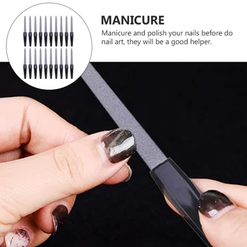 20PCS Håndtere neglefil Kompakt, Dobbelt-sidet Manicure Fil Nail Art Fil