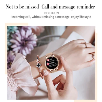 Damer Mode Smart Armbåndsur 2021 Fulde Touch Screen-39mm Diameter Kvinder Smartwatch Til Damer Og Piger Kompatibel Med