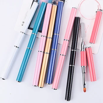 8stk Nail Art Gel Pen Dual-Use Malet Lysbehandling Pen Gel Pen Dobbelt-Ledes Nail Pen Prægning Stick Negle Børste