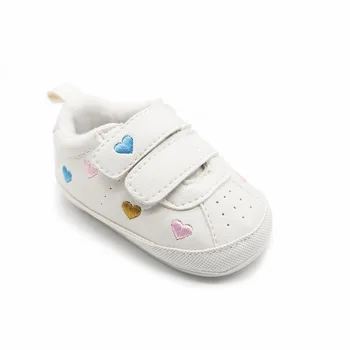 Nyfødte baby sko dreng Elsker star gummisål, non-slip baby Velcro skridt foran toddler sko 3-6 måneder