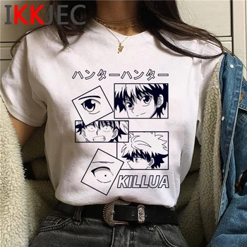 Hunter x Hunter Killua Hisoka Kurapika top tees mandlige hvid t-shirt med print plus size t-shirt kawaii par tøj
