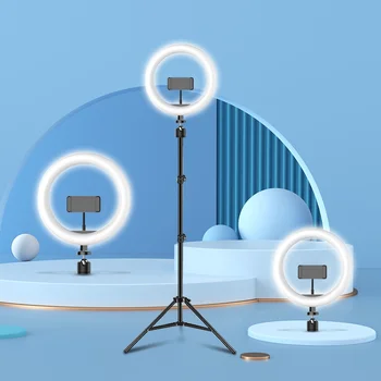 LED-Ringen Lys 10 Tommer med Trefod Selfie Ringlight Video Photpgraphy Lampe til Youtube Makeup Studio Video Live Belysning