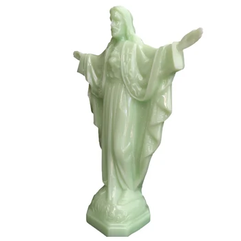 Det evige Lys Jesus Lysende Desktop Ornament PVC-Statue Gave til Familie 13.5*4.9*18cm PLDI889