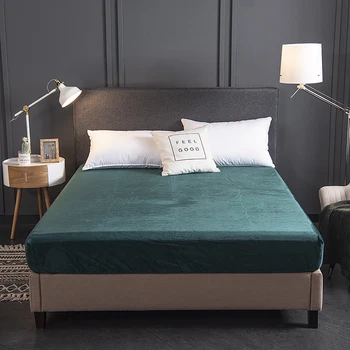 2019 nye produkter Fortykket warm crystal velour sengetæppe Lagen Pudebetræk 2/3 Luksus Ren farve Sengetøj.