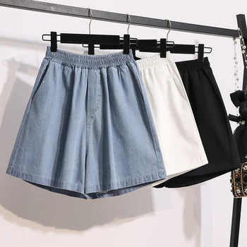 Koreansk Mode Casual Shorts Jeans Plus Size Kvinder Tøj Bunde 5XL Bukser Baggy Denim Szorty Pantalones De Mujer Sommeren Nye