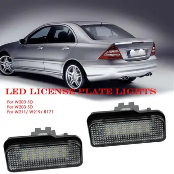 2stk LED Bil Nummerplade Lys Nummerplade Lygter til W211 W203 5D W219 R171 6500K Specielle LED-Licens Lampe til Mercedes-Benz