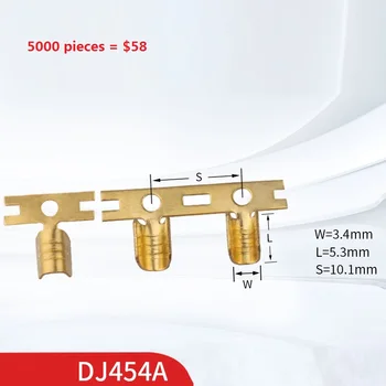 500/5000PCS DJ454A U-formet terminal fanen kolde skær stik / terminal stik kabel / ledning kabelsko,1-2.5mm2