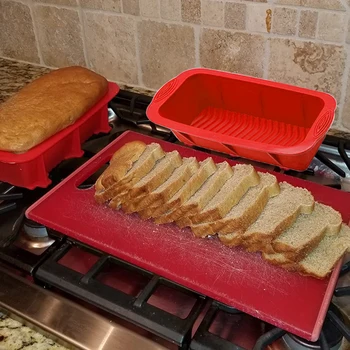 Teyaao FOOD GRADE Non Stick Kage Brød Formen Bageforme Stor fransk Toast Brød Pan-sæbe brødform Skimmel-Silikone Bage Kage Pan