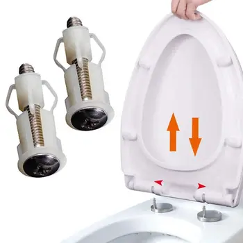 Toilet Sæde Hængsler med Skruer WC-bøsning Nem Installation 2 Pack