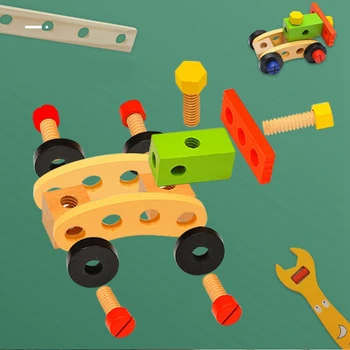 Legetøj DIY Møtrik Træ-Demontering Skru Baby Multifunktionelle Reparation Værktøj Hands-on Montering Børn Simulering Sæt