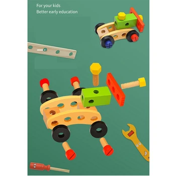 Legetøj DIY Møtrik Træ-Demontering Skru Baby Multifunktionelle Reparation Værktøj Hands-on Montering Børn Simulering Sæt