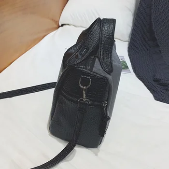 Retro Nitte Mat PU Læder Håndtaske 2021 Mode Kvinders Designer Skulder Crossbody Tasker Stor Kapacitet Kvindelige Rejser Hånd Taske