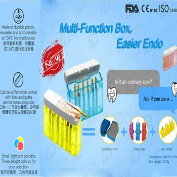 10stk Dental Endo-Filer Sterilisation Max Multi-Funktion Endo Desinfektion Max Autoklaverbar Måling Dental Filer Organizer