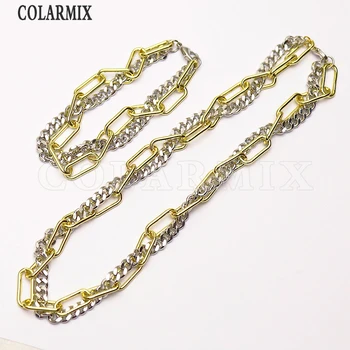 3 Sæt Smykker halskæde&17cm armbånd Twist kæde, wire wrap kæde Punk smykker til kvinder 9791