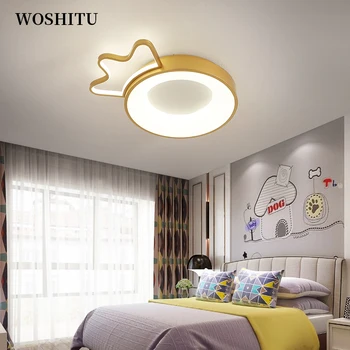 Moderne LED-loftslampe til børneværelset Krone Form Loft Lys Guld/Pink/Blå loftsdekoration Indendørs Belysning Fastholdelsesanordningen