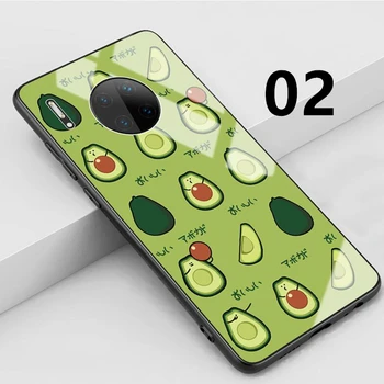 BONVAN Glas Sagen For Huawei Mate 40 Pro Lite Hårdt Cover Til Huawei Nova 8 se Pro Avocado Couqe Capa