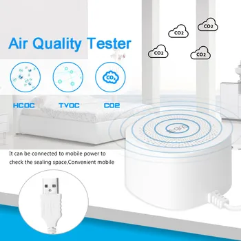 Digital CO2-Sensor Kuldioxid Luft Kvalitet Tester Formaldehyd Tester Høj Følsomme Forgiftning Detektor Indendørs Gas Analyzer