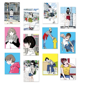 10/50STK Japan Animationsfilm Vitalitet Retro Girly Søde Klistermærke Nostalgisk Illustration Side Konto Telefonen Tilfælde Tablet Dekoration
