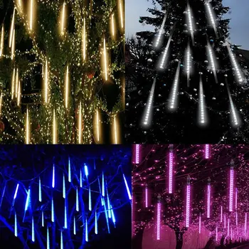 8 STK 50cm LED meteorregn Lys Garland Holiday Lights Vandtæt Christmas Fe Lys Til Gade-Udsmykning EU Version