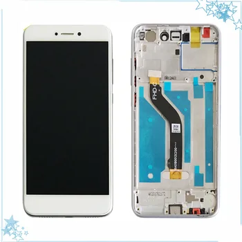 LCD-For Huawei P9 Lite 2017 Skærm Touch screen Digitizer med Ramme For Huawei P8 Lite 2017 LCD Display Udskiftning Montage