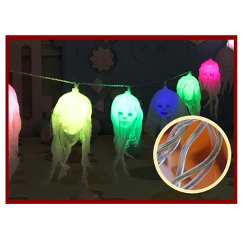 5M Kraniet String Halloween Lys Uhyggelige Spøgelse LED Lanterne batteridrevne Dekorative Vandtæt Udendørs Indendørs Værftet
