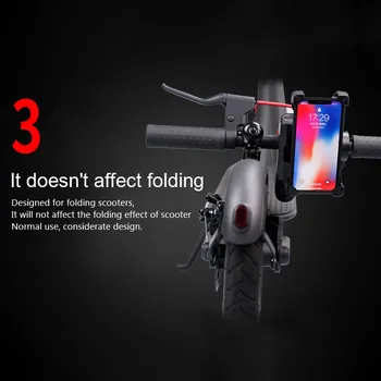 Mobile Phone Stand Holder 3,5 Tommer-7,0 Tommer Støtte Justerbare Anti-Slip For Xiaomi M365 Pro El-Scooter Telefon Beslag
