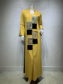 Kaftan Abaya Dubai Tyrkiet Muslimske Hijab Kjole Islam Kaftan Abayas Maxi Afrikanske Kjoler til Kvinder Robe Femme Musulmane Djellaba