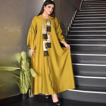 Kaftan Abaya Dubai Tyrkiet Muslimske Hijab Kjole Islam Kaftan Abayas Maxi Afrikanske Kjoler til Kvinder Robe Femme Musulmane Djellaba