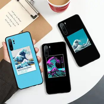I japansk stil med Den Store Bølge af kanagawa-Telefon Tilfældet For Huawei honor Mate P 10 20 30 40 jeg 9 8 pro x Lite smart 2019 nova 5t