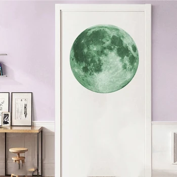 3D Fluorescerende Månen Wall Stickers børneværelse Stue, Soveværelse Hjem DIY Design Decals Lysende Dekorative wallstickers