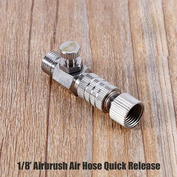 8stk Air-Brush Spray Afbryde Adapter Airbrush Luft Hurtig Connecter Sæt 1/8inch Fittings Del med reguleringsventilen