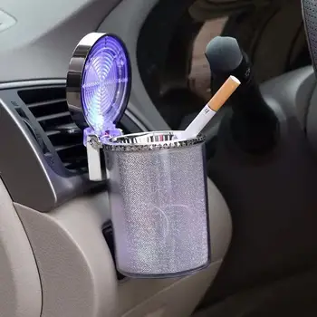 Bil Askebæger med LED Lys Cigaret, Cigar Askebæger Container Askebæger Gas Flaske Røg kopholder Opbevaring Cup Bil Forsyninger