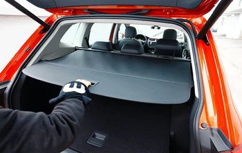 Passer til Volkswagen Tiguan II / Tiguan II Allspace 2016-2020 Bil Tilbehør Sort Udtrækkelig Kuffert bagageskjuleren Bagage Skygge