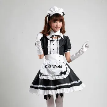 S-5XL Lolita Søde Forklæde Trælkvinde Stuepige Restaurant Kjole Uniform Udstyr Anime Cosplay Kostume