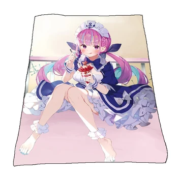 Anime Fleece Tæppe Minato Aqua Minato Aqua quilt tæppe bløde senge tilbehør hjem dekoration 200x150cm